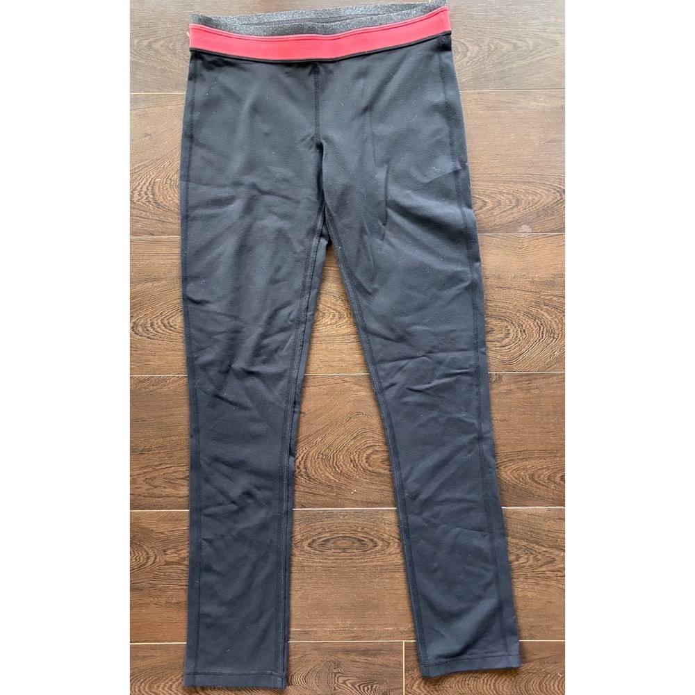 Lululemon Pink Grey Waist Yoga‎ Pants Leggings Size 6 Straight Leg